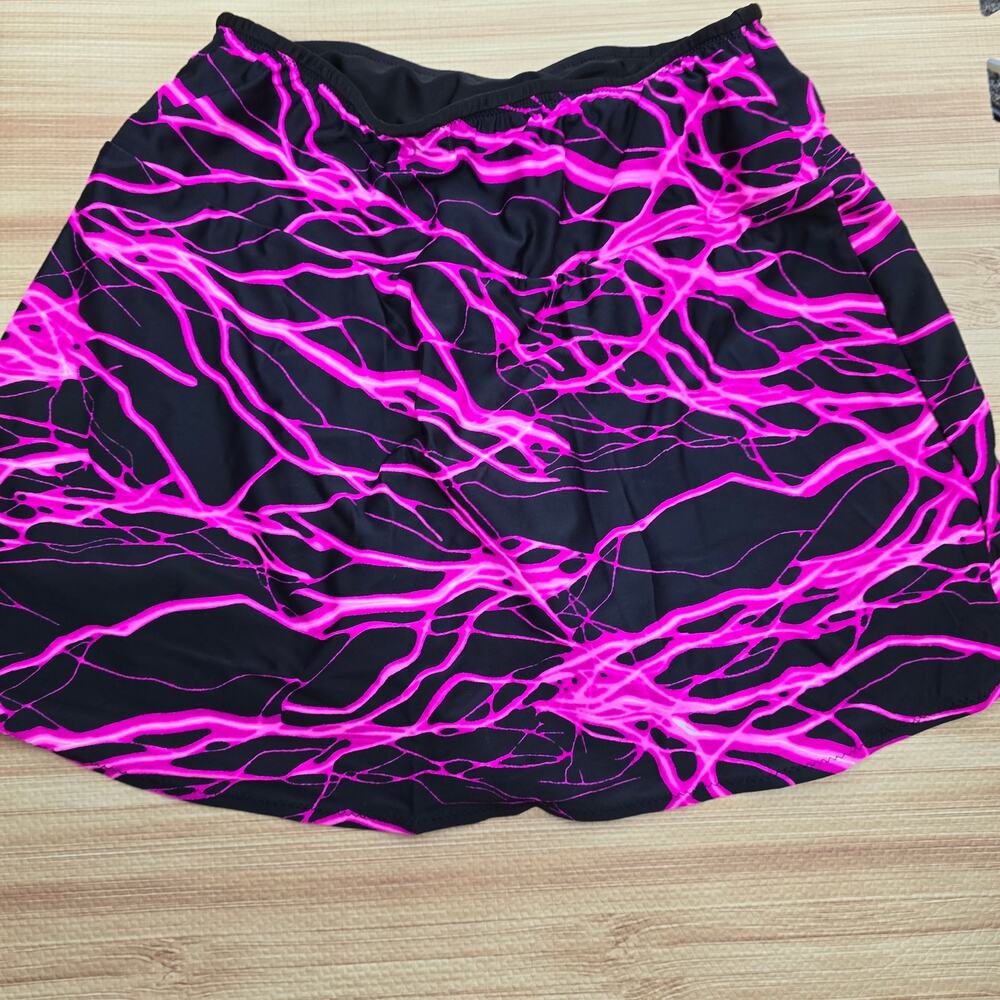 Sparkle Skirts Lightning Pink Black Running Workout Tennis Skirt Skort Medium